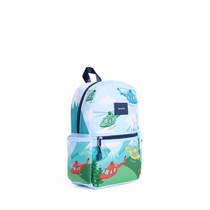 State Bags Exclusive - Kane Kids Mini Backpack Recycled Polycanvas Helicopters