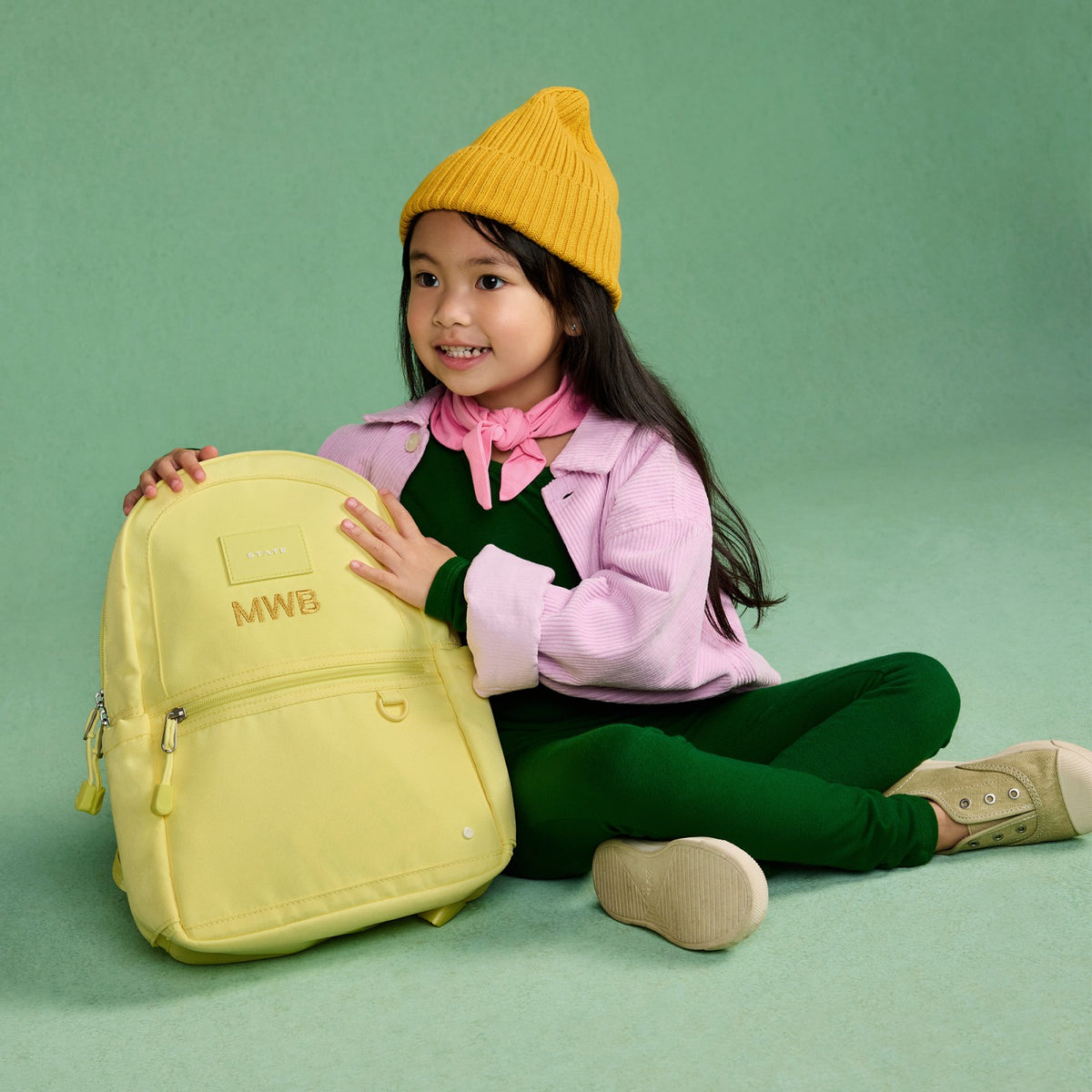 State Bags Premium - Kane Kids Mini Backpack Recycled Polycanvas Solid Butter Yellow