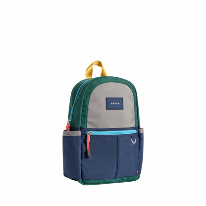 State Bags Customer Favorite - Kane Kids Mini Travel Backpack Color Block Green/Navy