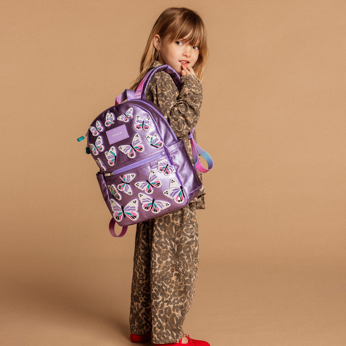 State Bags Popular - Kane Mini Backpack Metallic 3D Butterfly