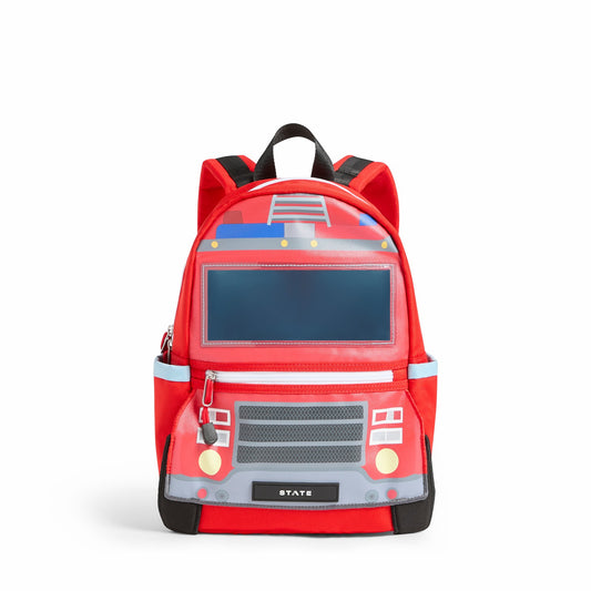 State Bags Discount - Kane Kids Mini Backpack Recycled Polycanvas Firetruck