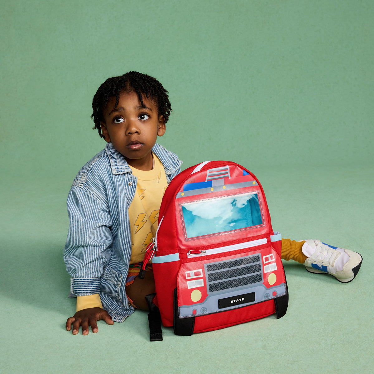State Bags Discount - Kane Kids Mini Backpack Recycled Polycanvas Firetruck