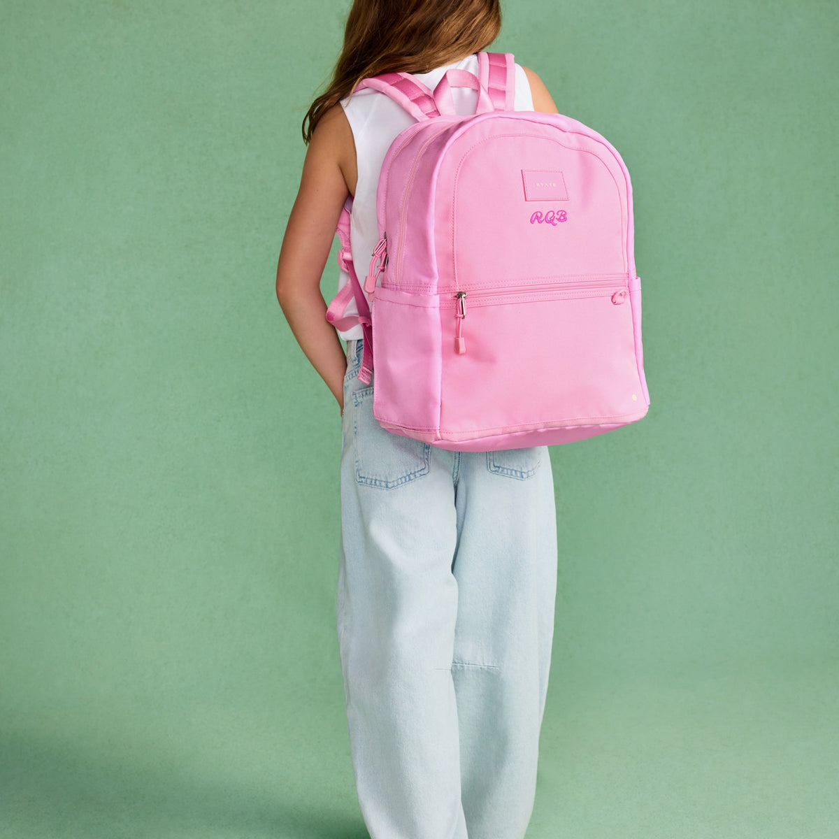 State Bags Trusted - Kane Kids Double Pocket Recycled Polyester Canvas Pink