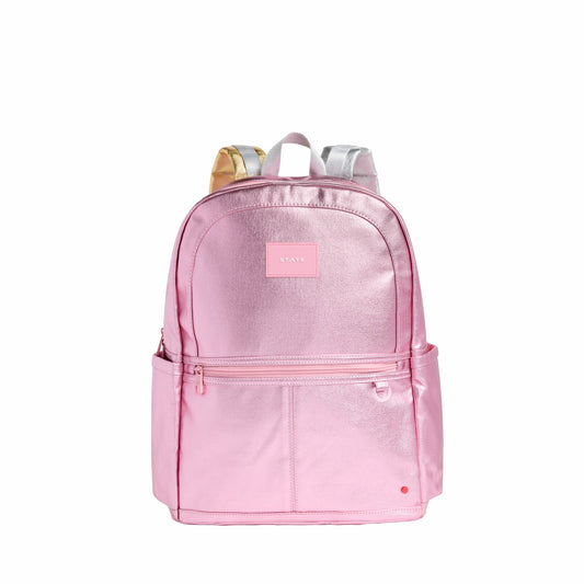 State Bags Signature - Kane Kids Large Backpack Metallic Pink/Silver