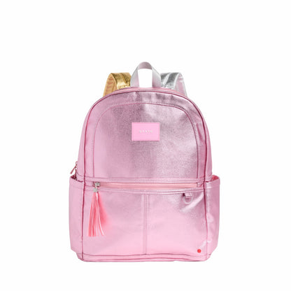 State Bags Sale - Kane Kids Double Pocket Backpack Metallic Pink/Silver
