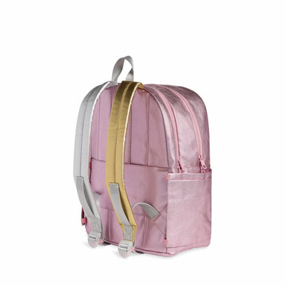 State Bags Sale - Kane Kids Double Pocket Backpack Metallic Pink/Silver