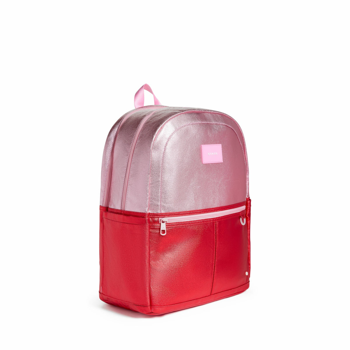 State Bags Trending - Kane Kids Large Backpack Metallic Pink/Red Colorblock