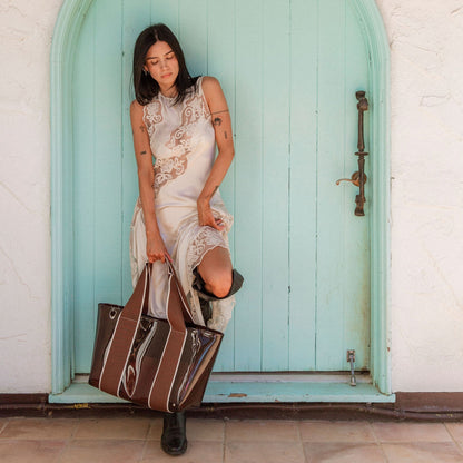 State Bags Quality - Wellington Cabana Tote TPU Brown