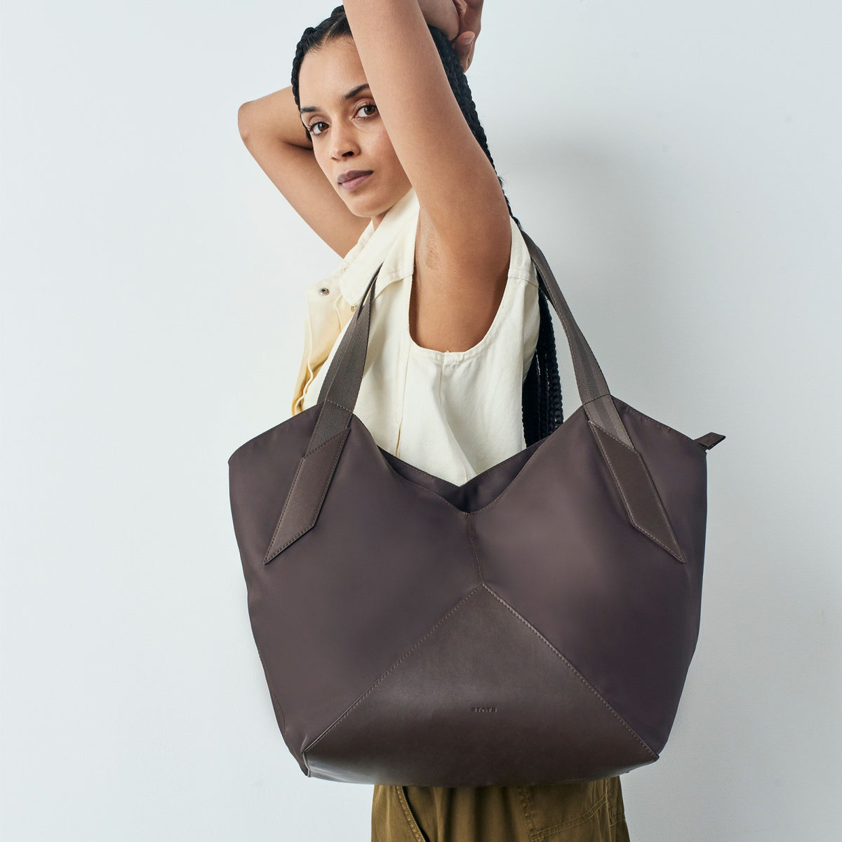 State Bags Best Seller - Beverly Tote Recycled Nylon Brown