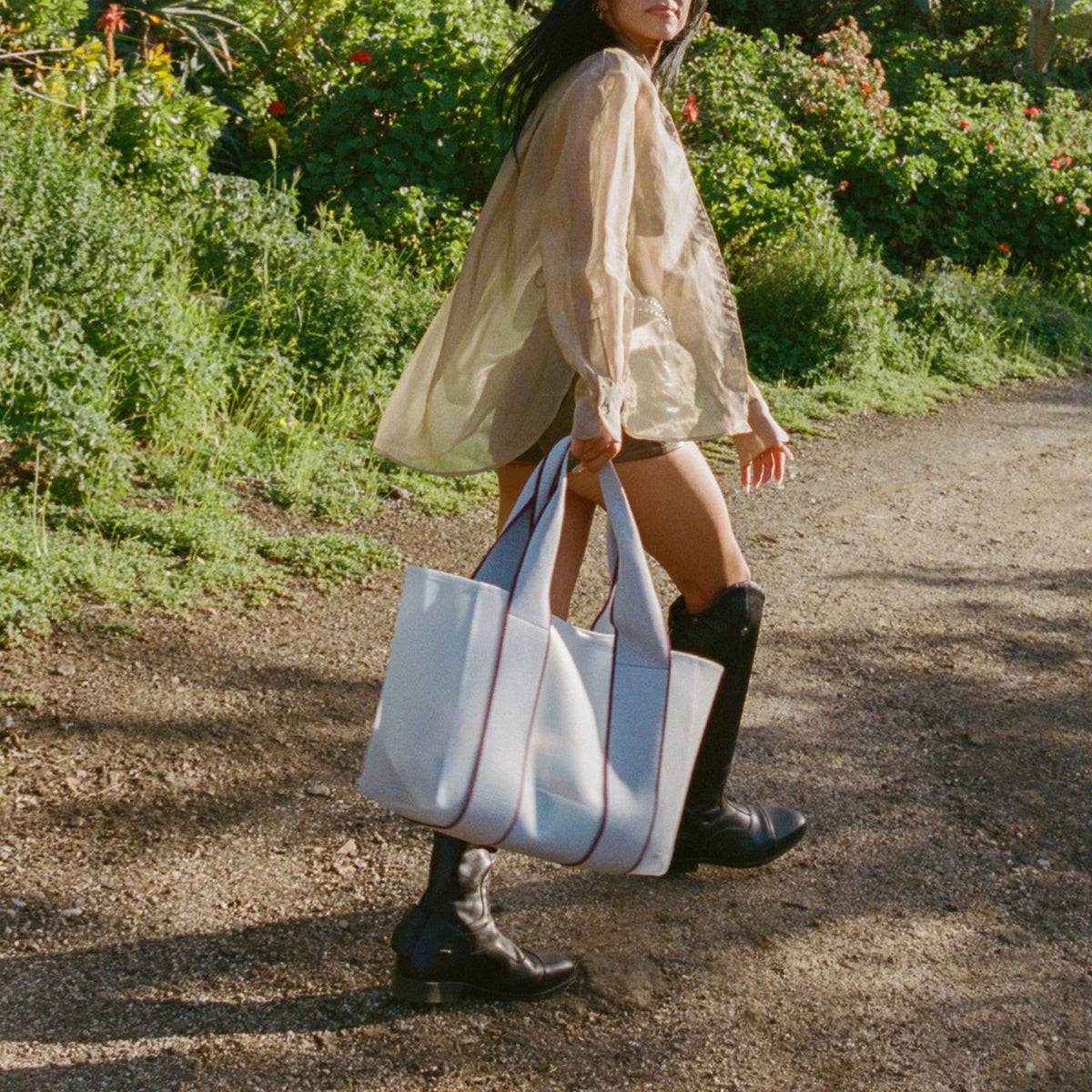 State Bags Signature - Wellington Cabana Tote TPU Light Blue