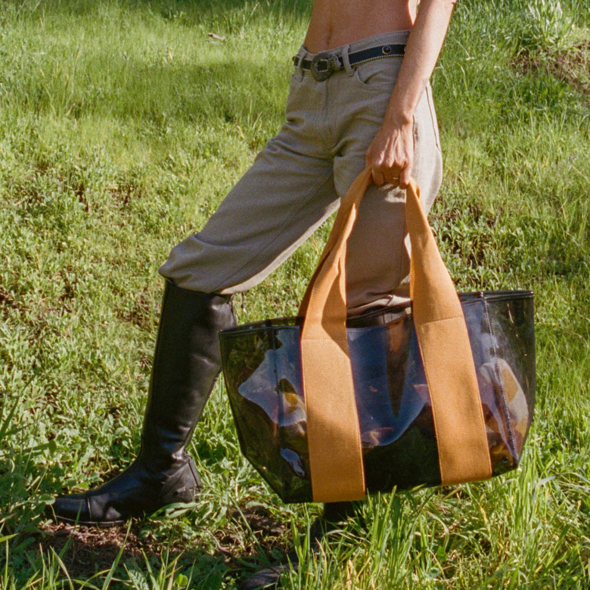 State Bags Essential - Wellington Cabana Tote TPU Black/Caramel