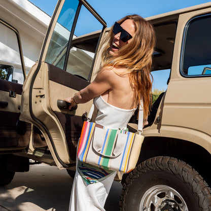 State Bags Trending - Wellington Cabana Tote Mini Knit Rainbow