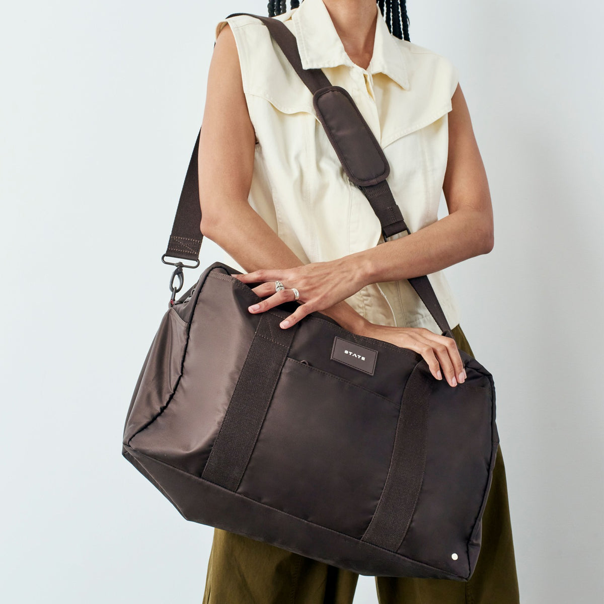 State Bags Classic - Wellington Weekender Nylon Brown
