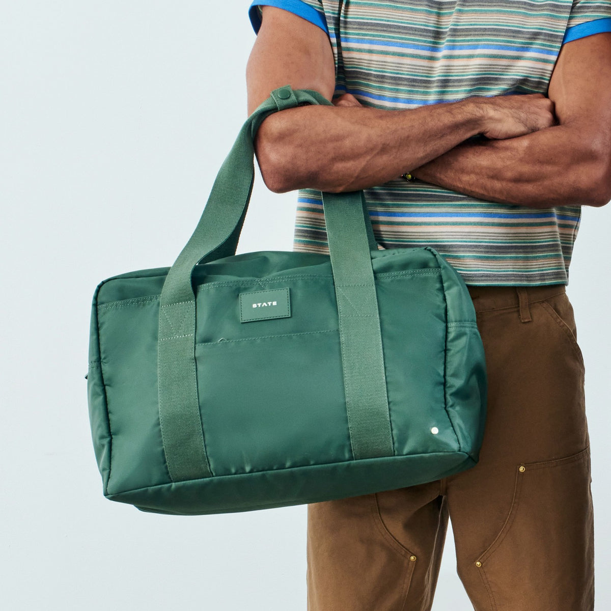 State Bags Exclusive - Wellington Weekender Medium Nylon Olive