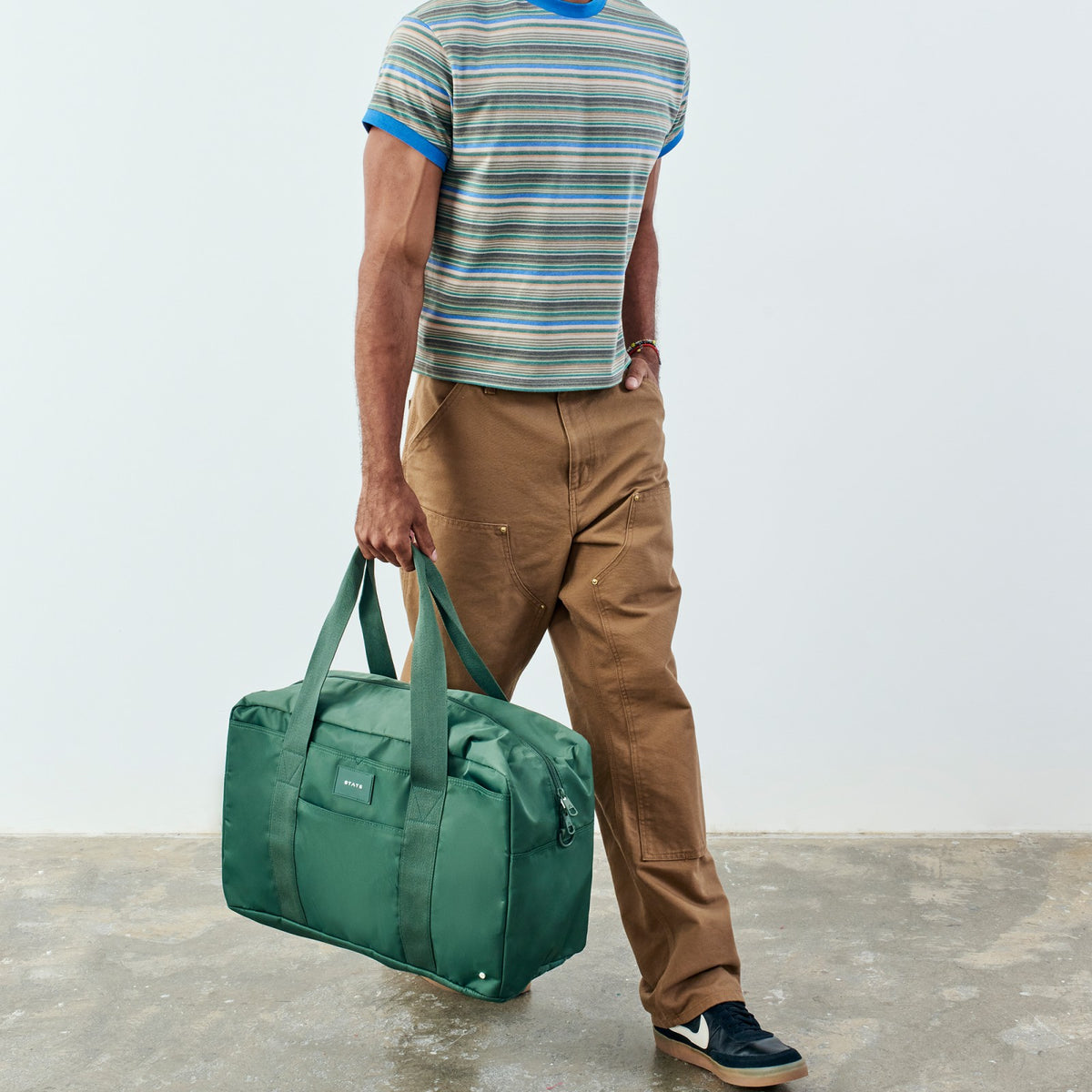 State Bags Exclusive - Wellington Weekender Medium Nylon Olive