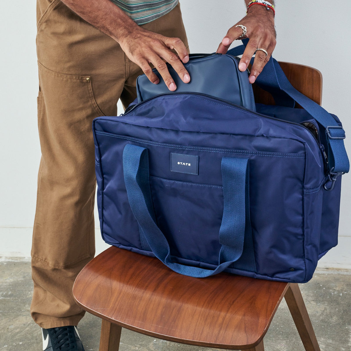 State Bags Trusted - Wellington Weekender Nylon Navy