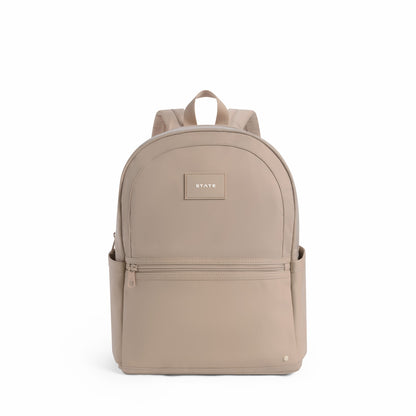 State Bags Discount - Evans Double Pocket Backpack Recycled Nylon Sand