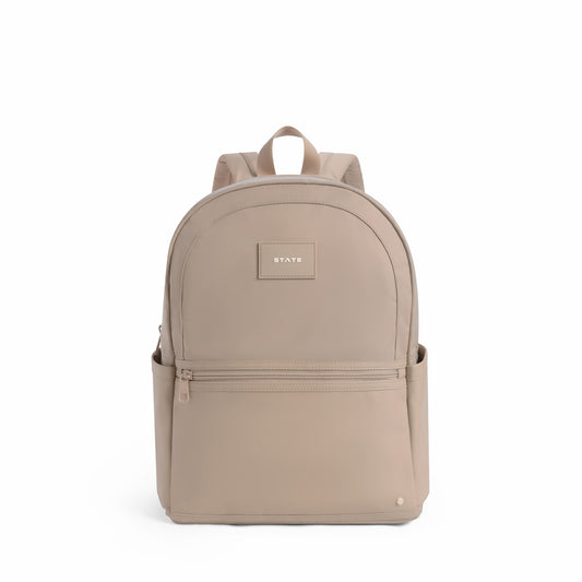 State Bags Discount - Evans Double Pocket Backpack Recycled Nylon Sand
