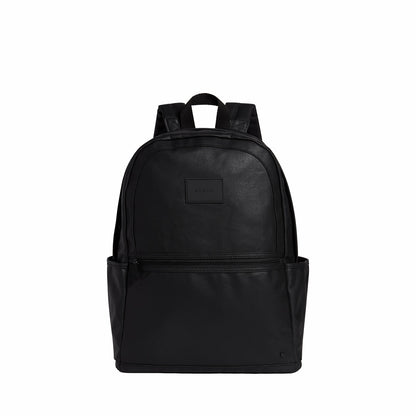 State Bags Top Pick - Kane Double Pocket Large Backpack Coated Canvas Black