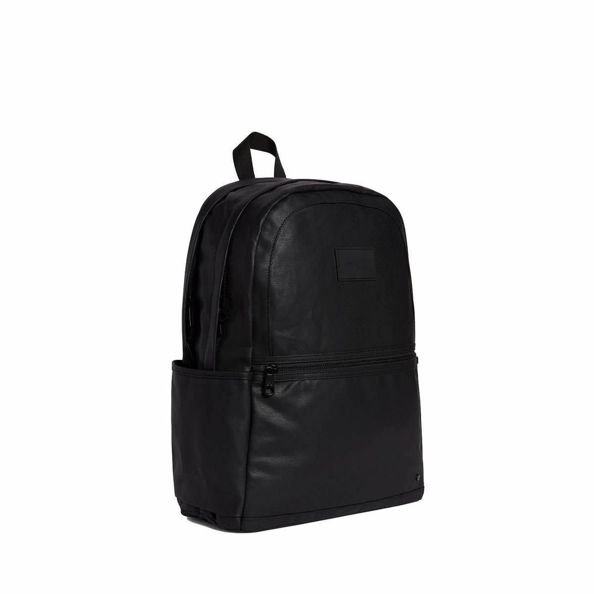 State Bags Top Pick - Kane Double Pocket Large Backpack Coated Canvas Black