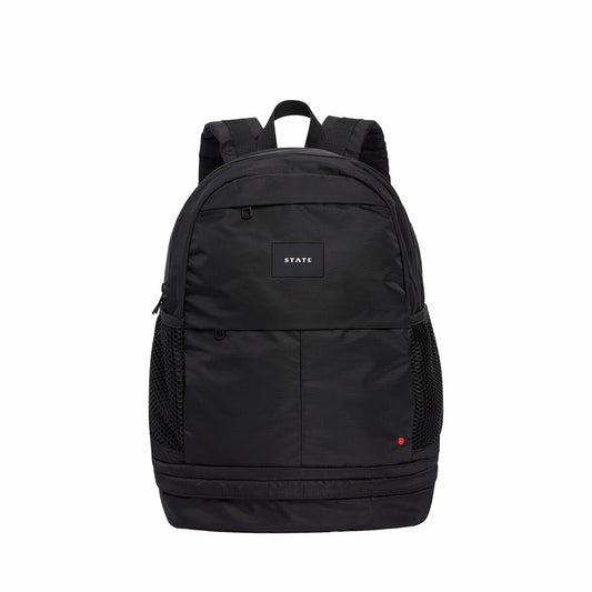 State Bags Essential - Lenox with Shoe Pocket Backpack Nylon Black
