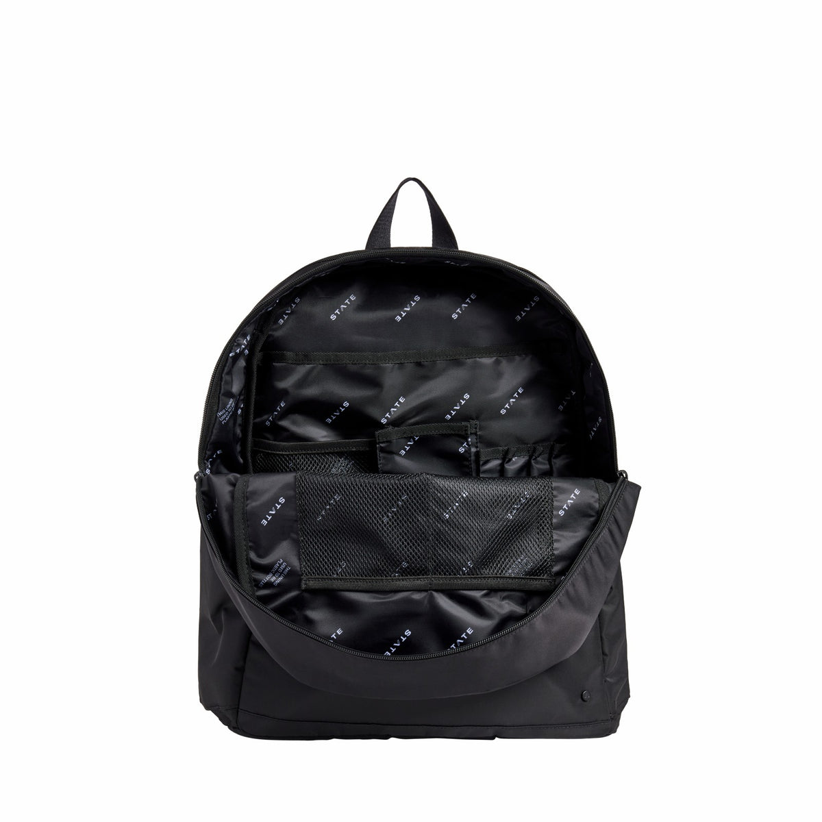 State Bags Customer Favorite - Evans Double Pocket Large Backpack Nylon Black