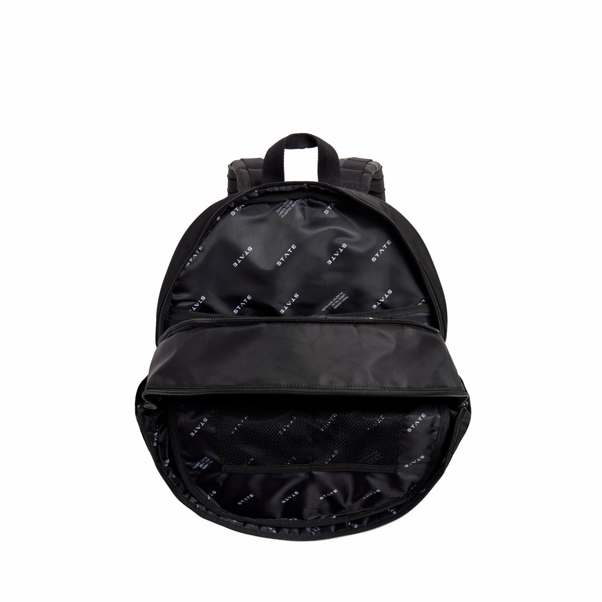State Bags Customer Favorite - Evans Double Pocket Large Backpack Nylon Black