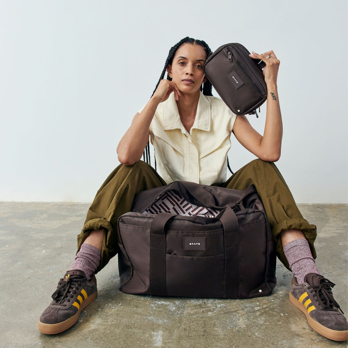 State Bags Quality - Hart Dopp Kit Nylon Brown