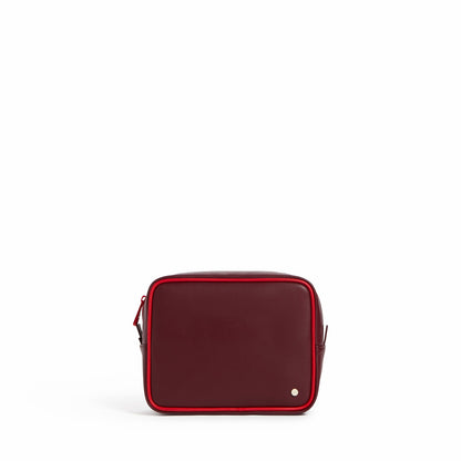 State Bags Featured - Travel Pouch Set of Two Vegan Leather Burgundy