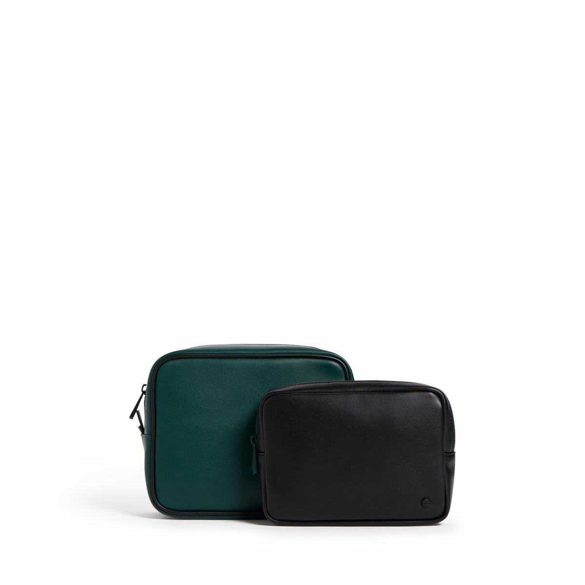 State Bags Featured - Travel Pouch Set of Two Vegan Leather Olive