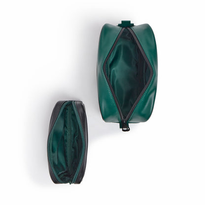 State Bags Featured - Travel Pouch Set of Two Vegan Leather Olive