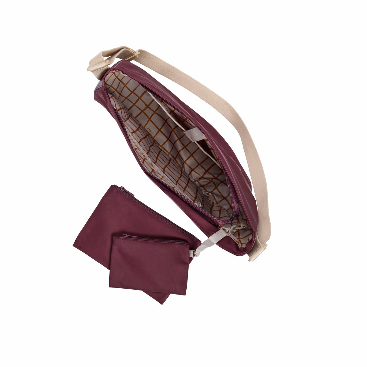State Bags Sale - Luna Crossbody Recycled Nylon Burgundy