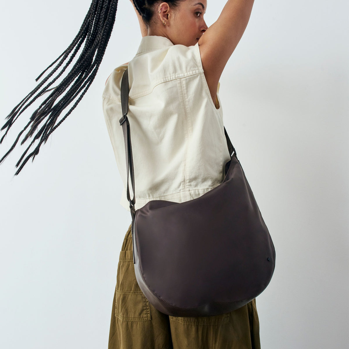 State Bags Sale - Luna Crossbody Recycled Nylon Burgundy