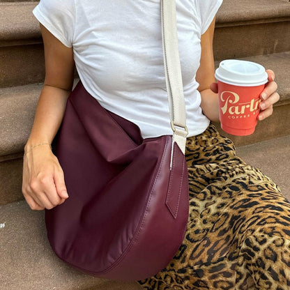 State Bags Sale - Luna Crossbody Recycled Nylon Burgundy