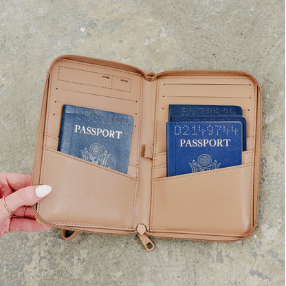 State Bags Great Value - Passport Holder Vegan Leather Sand