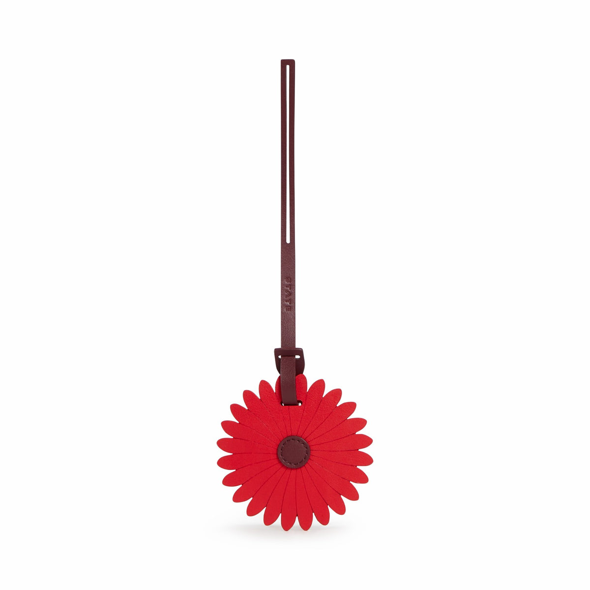 State Bags Top Pick - Flower Luggage Tag Vegan Leather Burgundy