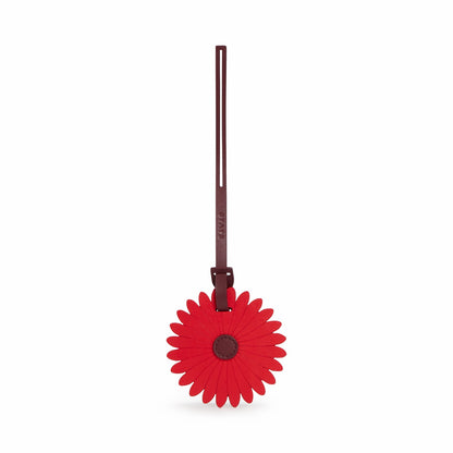 State Bags Top Pick - Flower Luggage Tag Vegan Leather Burgundy