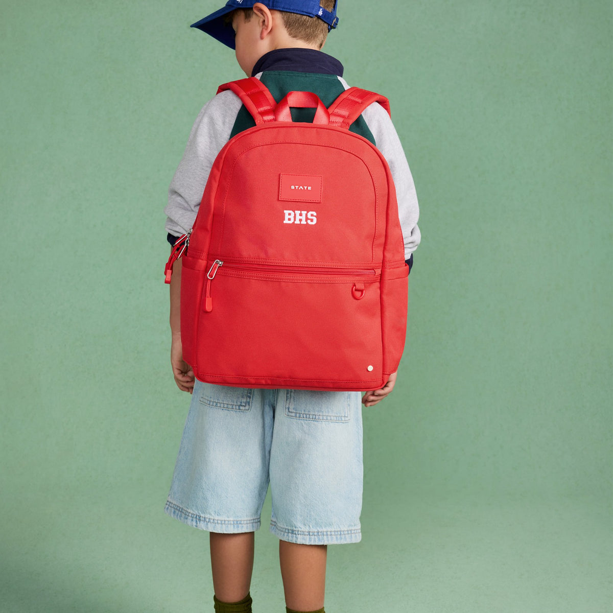 State Bags Latest - Kane Kids Backpack Recycled Polycanvas Red
