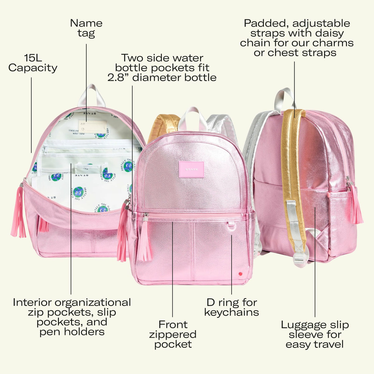 State Bags Sale - Kane Kids Backpack Nylon Green