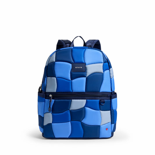 State Bags Trusted - Kane Kids Large Backpack Nylon Puffer Blue Puffer Check