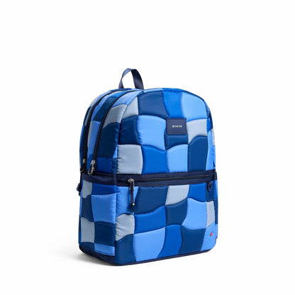 State Bags Trusted - Kane Kids Large Backpack Nylon Puffer Blue Puffer Check