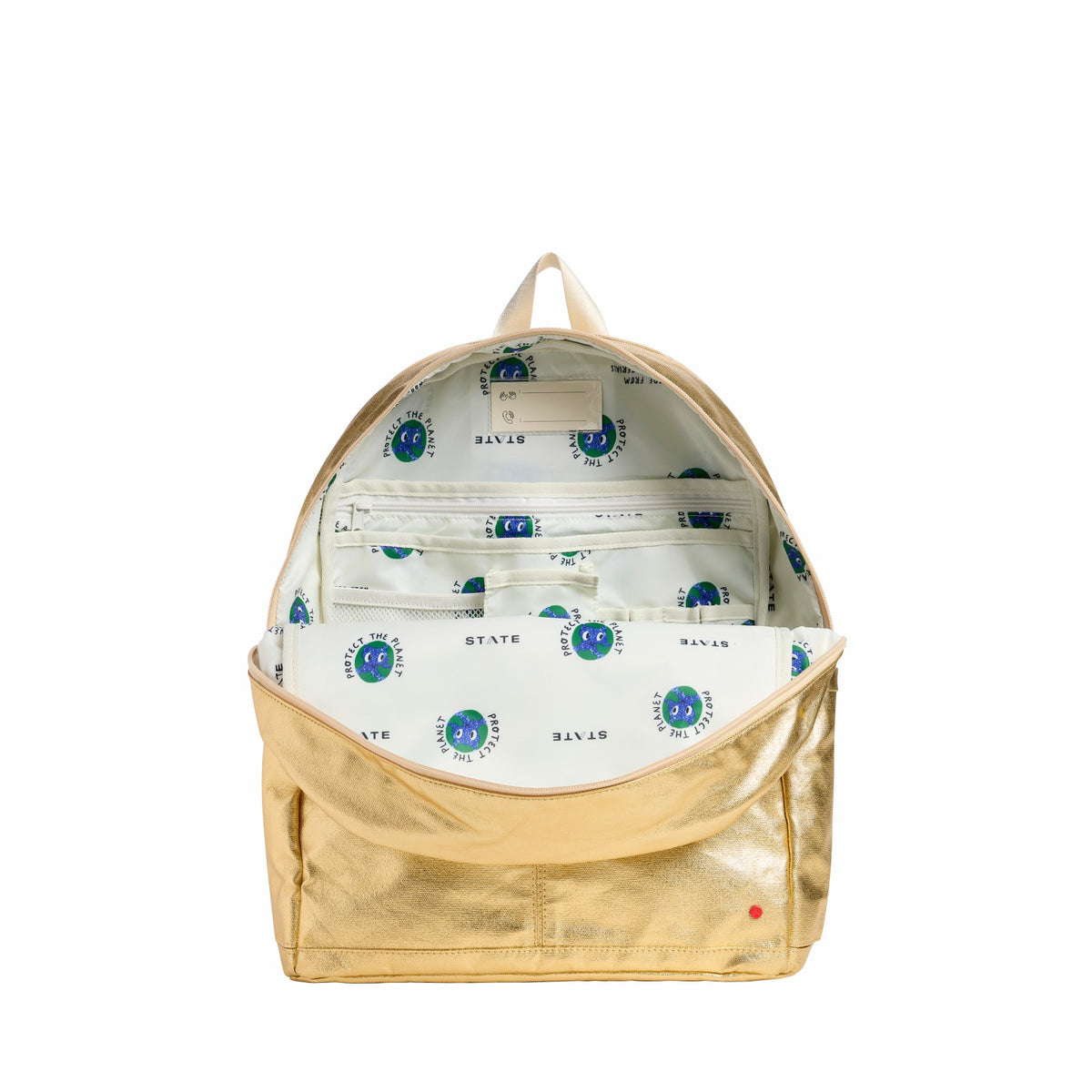 State Bags Trusted - Kane Kids Large Backpack Nylon Puffer Blue Puffer Check
