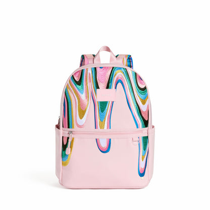 State Bags Discount - Kane Kids Double Pocket Backpack Recycled Poly Canvas Paint Wave