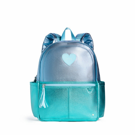 State Bags Everyday - Kane Kids Travel Backpack Metallic Blue/Turquoise Colorblock