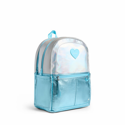 State Bags Deals - Kane Double Pocket Backpack Metallic Blue Irisdescent