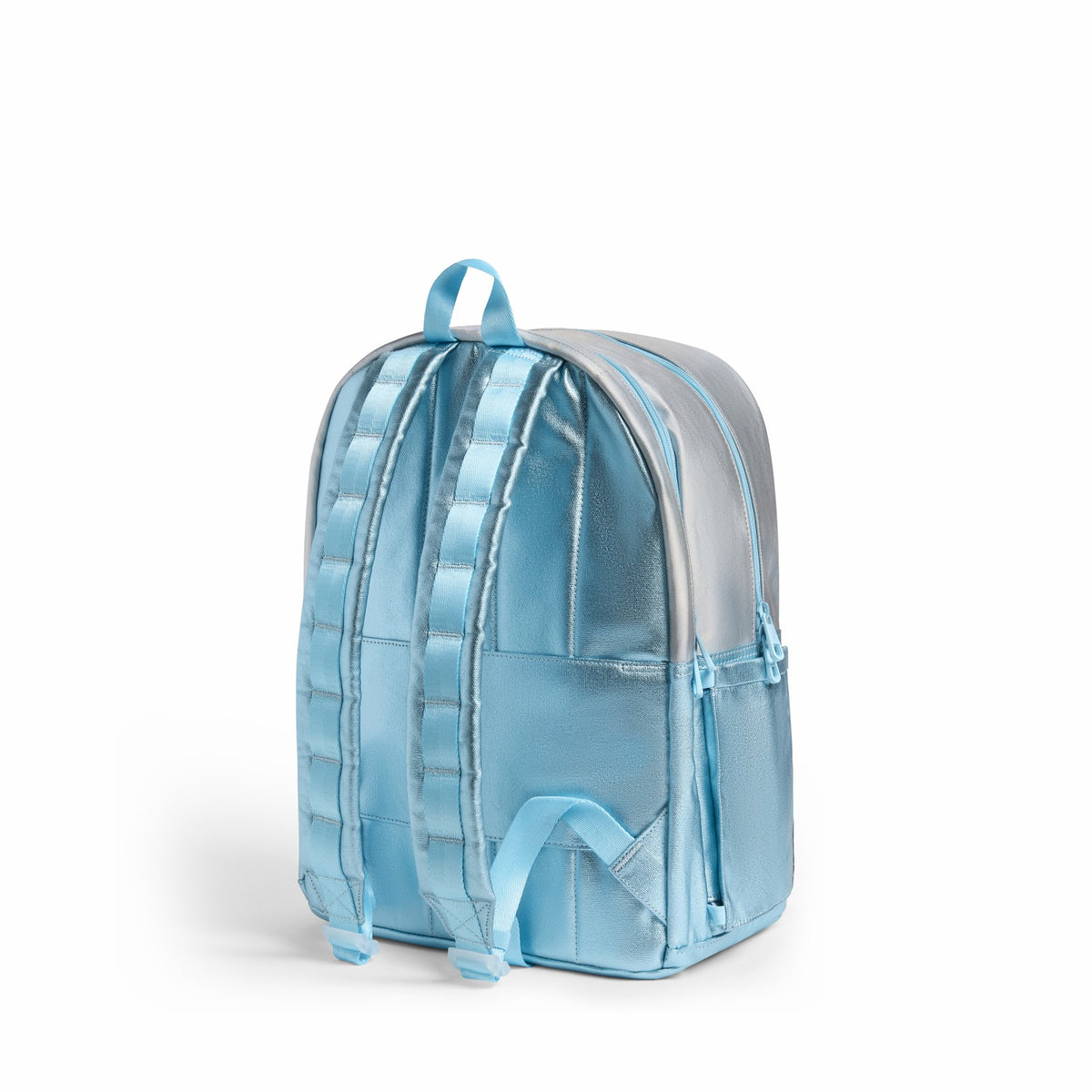 State Bags Deals - Kane Double Pocket Backpack Metallic Blue Irisdescent