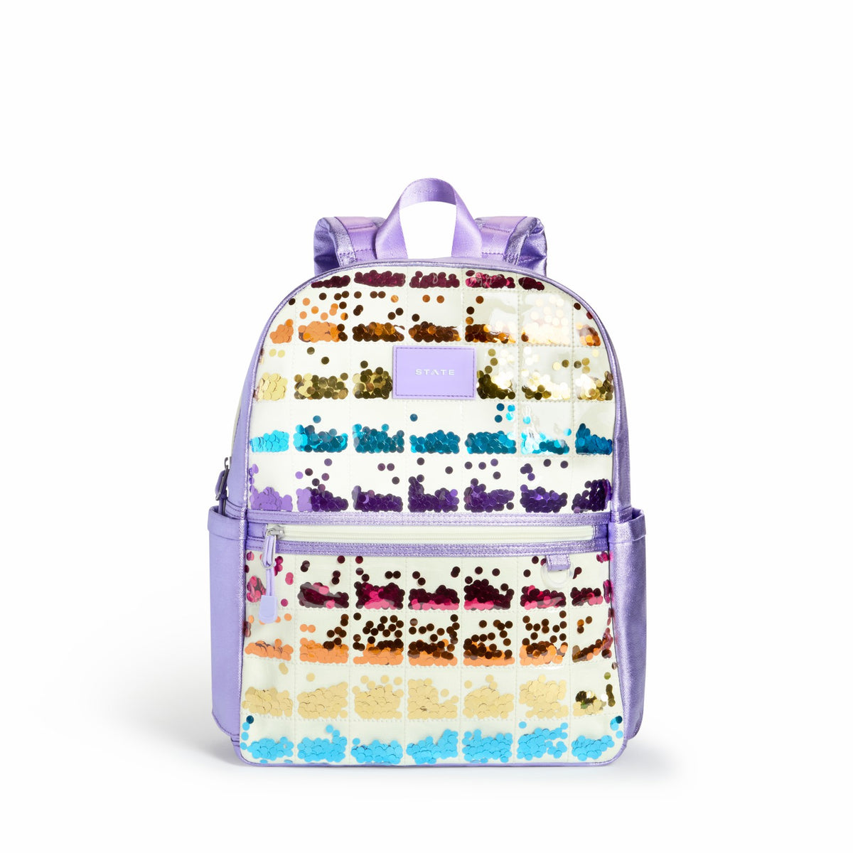State Bags Sale - Kane Kids Backpack Lilac Quilted Sequins