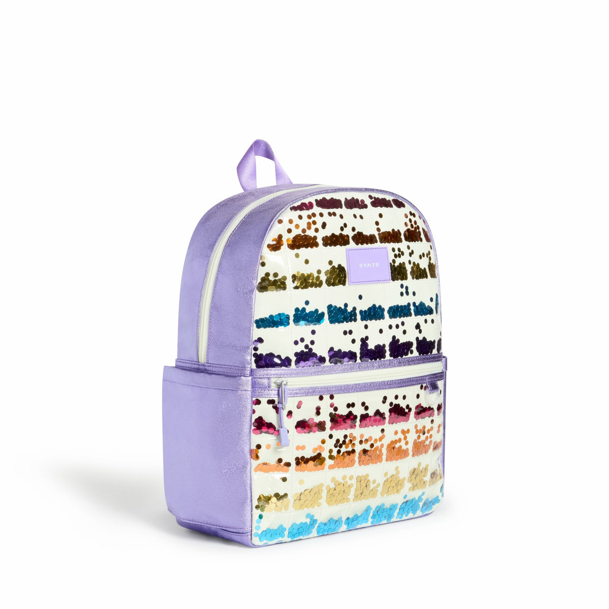 State Bags Sale - Kane Kids Backpack Lilac Quilted Sequins