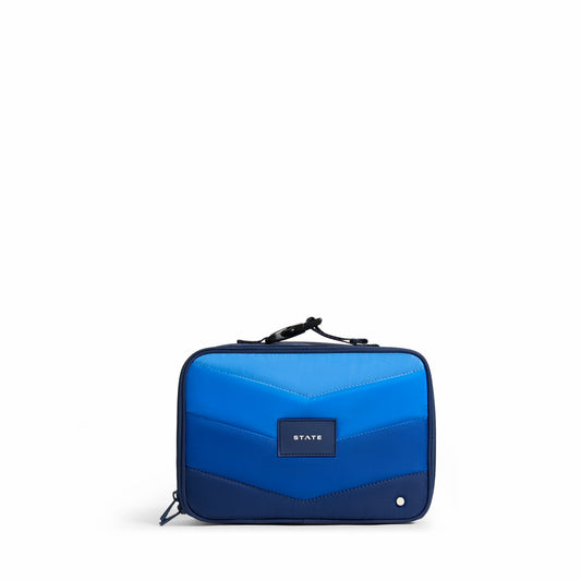 State Bags Great Value - Rodgers Lunch Box Nylon Puffer Blue Chevron