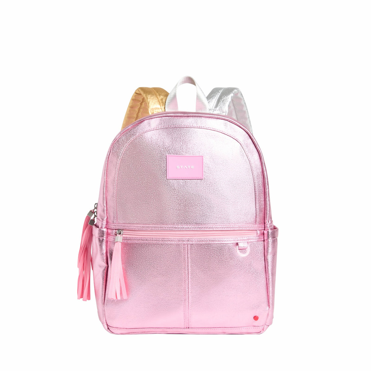 State Bags Signature - Kane Kids Travel Backpack Metallic Pink/Silver